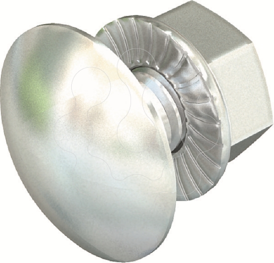 Imagem de Parafuso de cabeca boleada com porca combinada M6x16 A2 1.4301 2B