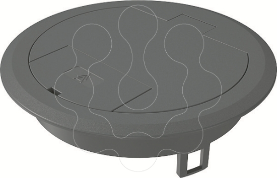 Imagem de Tampa articulada com saida de cabos 140x140x40 PA cinzento 7011