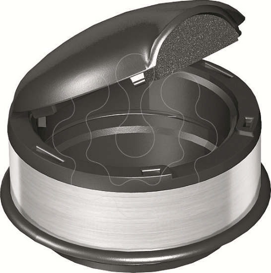 Imagem de Tampa de protecao com aro em metal PA preto 9011