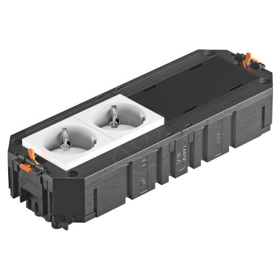 Imagem de Suporte universal ConnectGST18 VDE 2 tomadas brancas 208x76x45