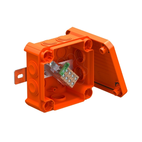 Imagem de Caixa de derivacao para manutencao de funcoes 114x114x57 PP cor de laranja pastel 2003