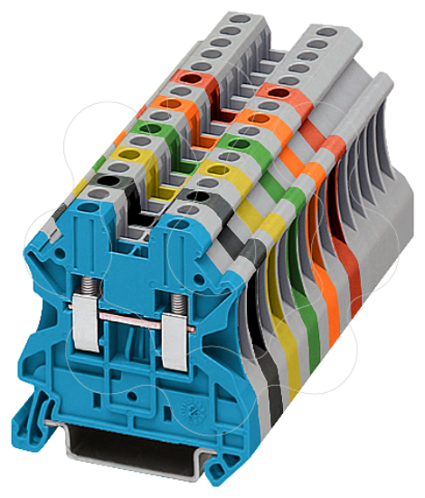 Imagem de Terminal de passagem com conexão parafusada tamanho dos terminais 16,0mm2 largura dos terminais 12,0mm