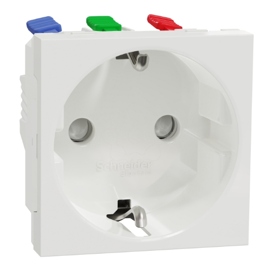 Imagem de Tomada 2P+T com obturadores, Unica, 16A, Branco