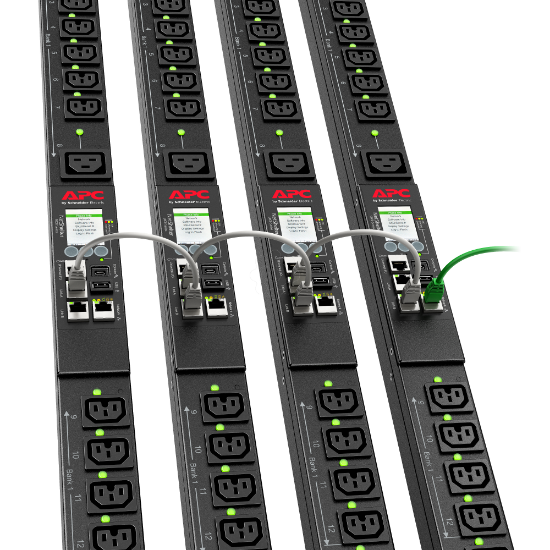 Imagem de APC Rack PDU 9000 Switched, ZeroU, 16A, 230V, 21 C13  3 C19, IEC309 Cord