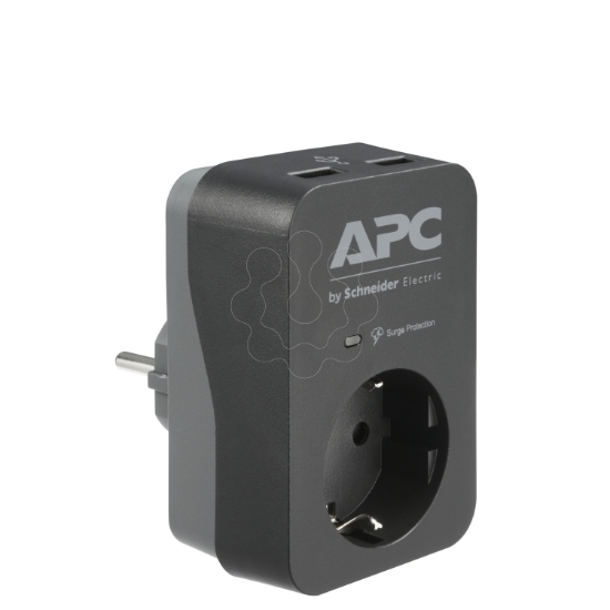 Imagem de APC Essential SurgeArrest 1 saída 2 portas USB Preto 230V Alemanha