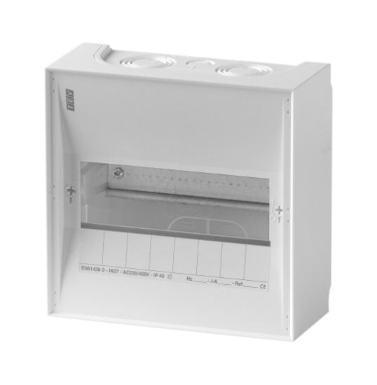 Imagem de Quadro distribuição parcialm. saliente 1F 8M branco