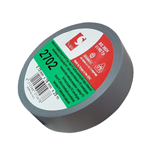 Imagem de 2702, 19mm x 20m, Cor CINZENTA Fita Isoladora VDE PVC, SCAPA