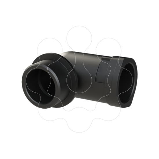 Imagem de ALWD-M257 Bucim PA Curvo , 90° M25 NW17 Preto PMA