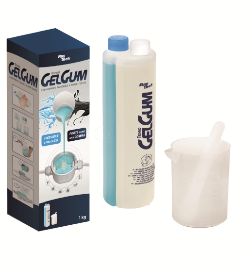 Imagem de Gelgum - Gel isolante opaco, 1 Garrafa 2x500ml e 1 copo misturador, consistência semi-borrachosa