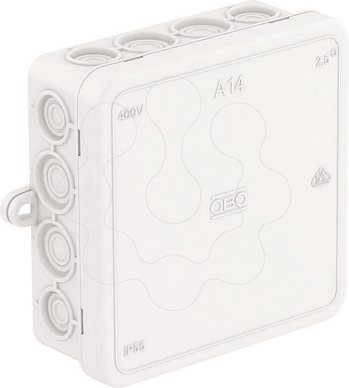 Imagem de Caixa de derivacao 100x100x38 PE branco puro 9010