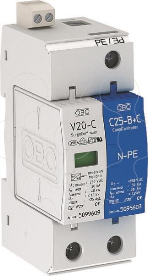 Imagem de Descarregador sobretensoes V20 1+1 com sinalizacao remota 280V