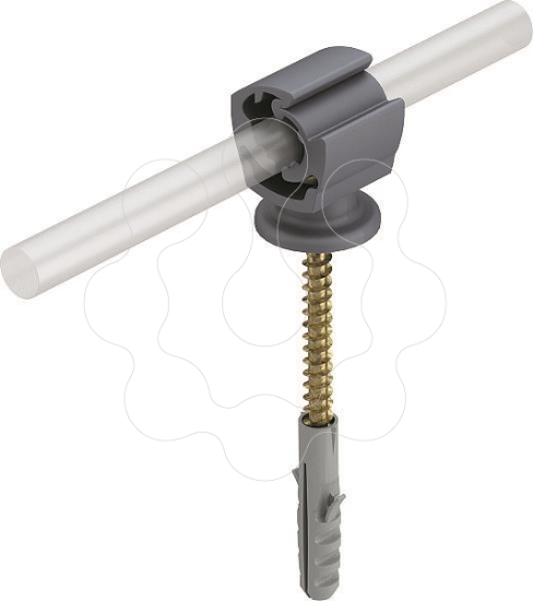 Imagem de Abracadeira com parafusos para madeira 20mm PA cinzento