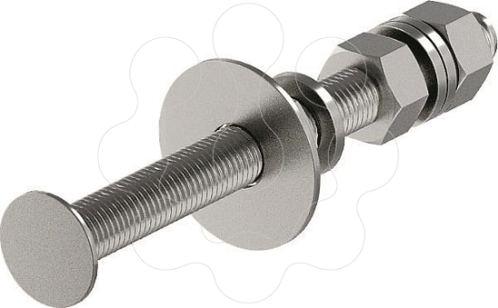 Imagem de Varao roscado para 2 bases de betao FangFix 340mm A2 1.4301