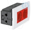 Imagem de Unidade de tomadas Modul 45 duplo 84x140x59mm PC vermelho 3001