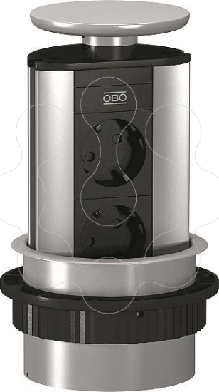 Imagem de Deskbox retratil para montagem em mesas Alu EL aluminio