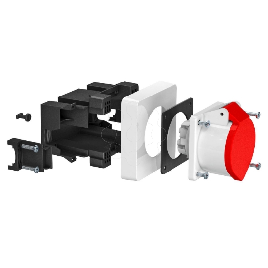 Imagem de Caixa de aparelhagem CEE com tomada CEE 32A 118x98x125 PA preto 9011