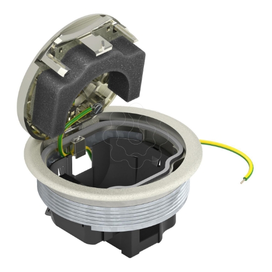 Imagem de Tampa com aro de protecao niquel 130x130x64 Zn N