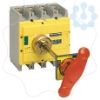 Imagem de interruptor seccionador Interpact INS630 4P punho vermelho/face frontal amarela