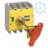 Imagem de interruptor seccionador Interpact INS630 3P punho vermelho/face frontal amarela