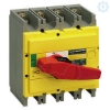 Imagem de interruptor seccionador Interpact INS400 4P punho vermelho/face frontal amarela