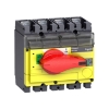 Imagem de interruptor seccionador Interpact INV 250 4P punho vermelho/face frontal amarela