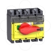 Imagem de interruptor seccionador Interpact INV 250 4P punho vermelho/face frontal amarela