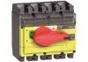 Imagem de interruptor seccionador Interpact INV 250 4P punho vermelho/face frontal amarela