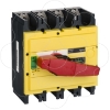 Imagem de interruptor seccionador Interpact INS320 4P punho vermelho/face frontal amarela