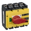 Imagem de interruptor seccionador Interpact INS250 4P punho vermelho/face frontal amarela