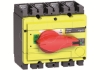 Imagem de interruptor seccionador Interpact INS250 4P punho vermelho/face frontal amarela