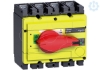 Imagem de interruptor seccionador Interpact INS250 4P punho vermelho/face frontal amarela