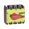 Imagem de interruptor seccionador Interpact INS250 3P punho vermelho/face frontal amarela