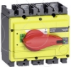 Imagem de interruptor seccionador Interpact INS250 3P punho vermelho/face frontal amarela
