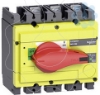 Imagem de interruptor seccionador Interpact INS250 3P punho vermelho/face frontal amarela
