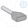 Imagem de extremidade de cabo duplo isolada – tamanho médio – 2,5 mm² - cinzento