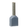 Imagem de INSULATED DOUBLE CABLE END MEDIUM SIZE 0.75 MM² GREY