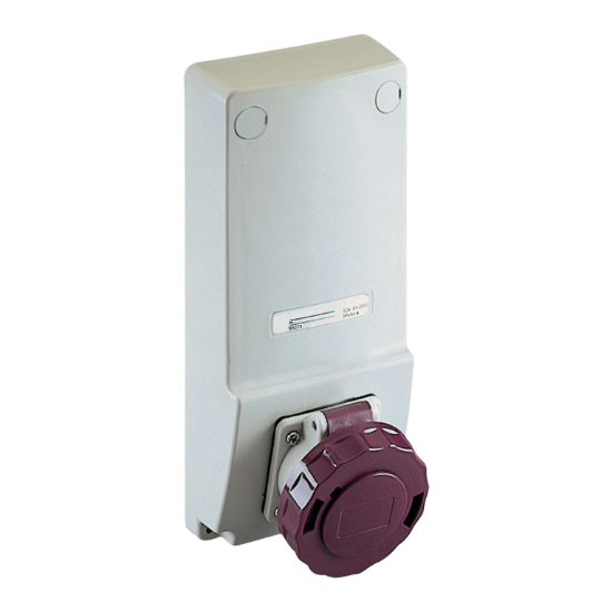 Imagem de interlocked socket - 16 A - 2P - 230 V AC - IP 65 - panel