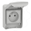 Imagem de PratiKa socket - grey - 2P + E - 10/16 A - 250 V - French - IP65 - surface