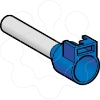 Imagem de ponteira simples p/ lingueta porta-ref. de encaixar – tm médio – 50 mm2 - azul