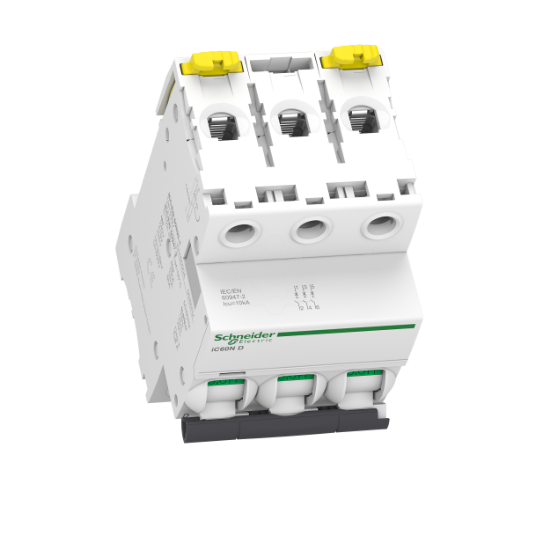 Imagem de Acti9 iC60N   Disjuntor   3P   25A   Curva D   6000A IEC 60898 1   10 kA IEC 60947 2