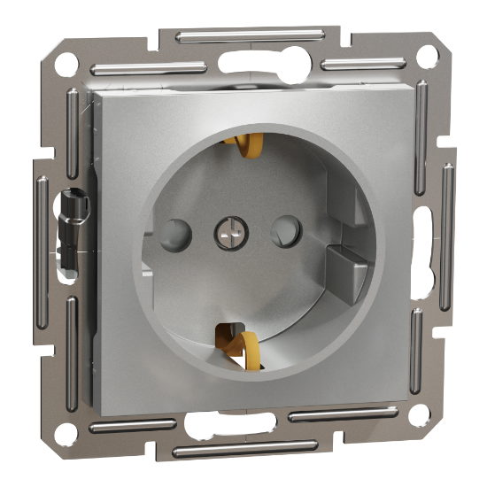 Imagem de Asfora - Tomada 2P+T com obturadores - 16A - Alumínio