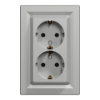Imagem de Asfora - Tomada 2P+T dupla - 16A - Alumínio