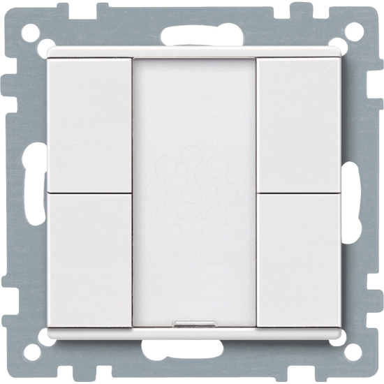 Imagem de Push-button, 2-gang plus, polar white, System M