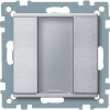 Imagem de Push-button, 1-gang plus, aluminium, System M