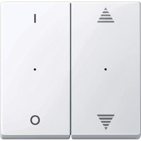 Imagem de Rockers f. 2 gng pbtn module w. 1/0  up/dwn arrw imp., act. wht, glos., Sys.M