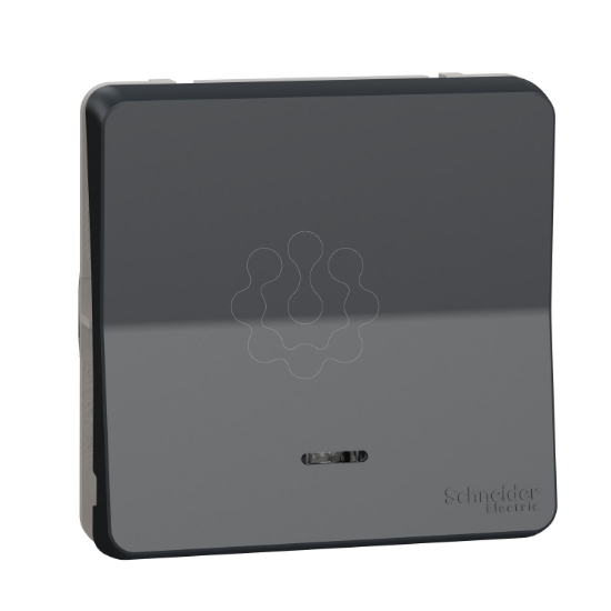 Imagem de Mureva Styl - Botão de pressão - encastrar/saliente - luminoso - IP55 - 16A - Cinzento