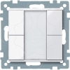 Imagem de Push-button, 2-gang plus, active white, glossy, System M