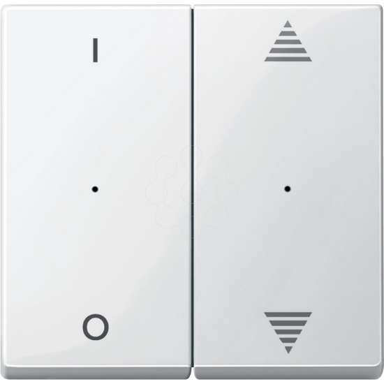 Imagem de Rockers f. 2 gng pbtn module w. 1/0  up/dwn arrw imp., pol.wht., glos., Sys.M