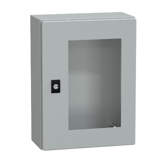 Imagem de Spacial CRN tspt door w/o mount.plate. H400xW300xD150 IP66 IK08 RAL7035..