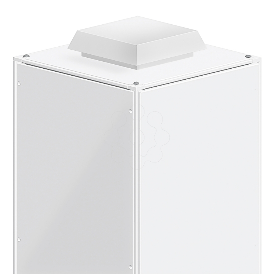 Imagem de Roof outlet grille   cut out 228x228mm   ext. dim 90x340x340mm   IP54, white RAL 9003